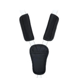 Baby Stroller Seat Belt Shoulder Guard, Color: Black Nylon 3pcs /Set